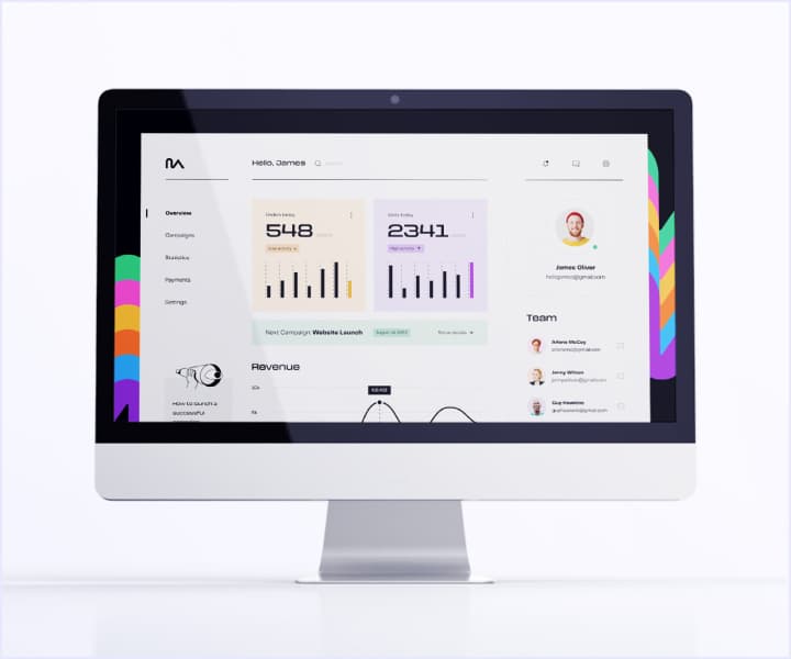 Monitor with charts