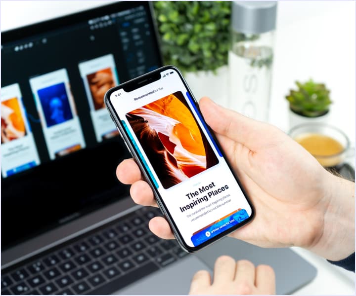 iPhone in user hands
